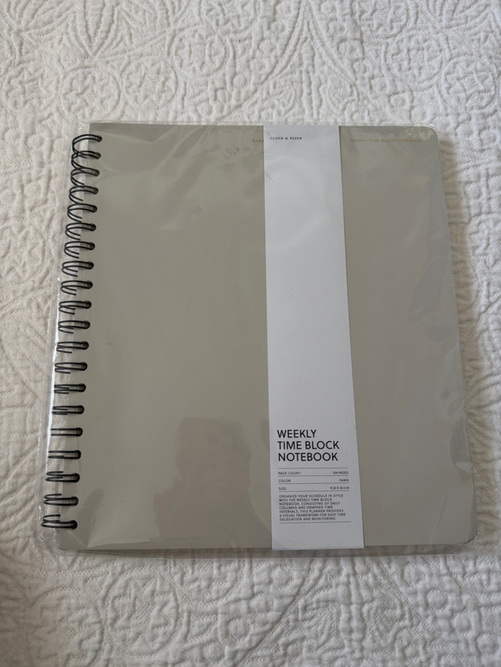 Cloth & Paper Time Block Notebook